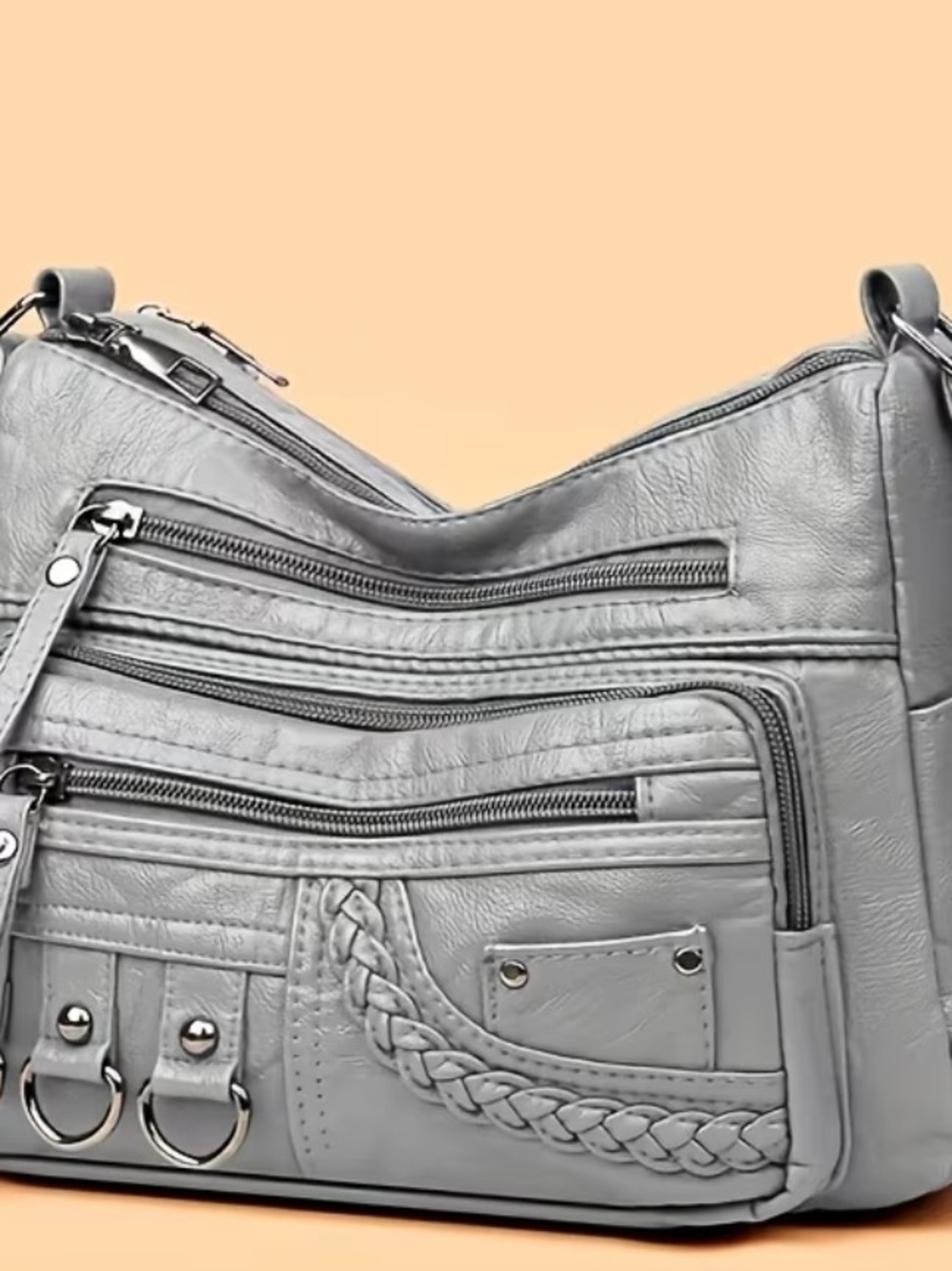 NWOT Stylish Gray Women’s Hobo Bag - Versatile Everyday Shoulder Bag